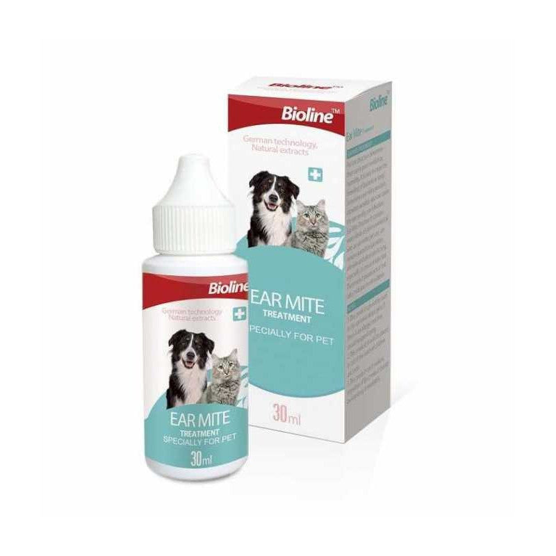 Bioline Ear Mite Treatment For Dogs And Cats 30 Ml