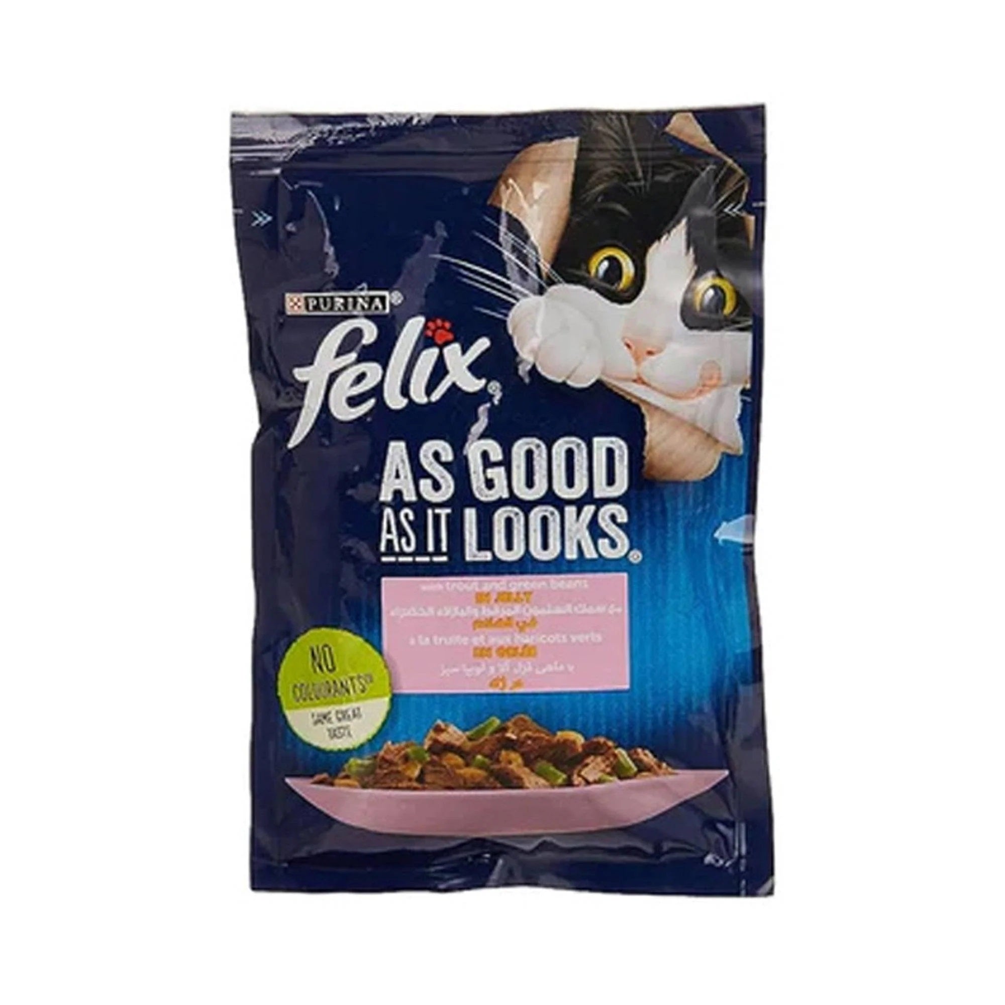 Felix Wet Food Trout And Green Beans 85g