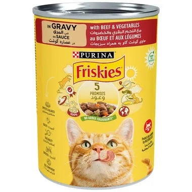 Friskies Pate With beef & Vegetables Wet Cat Food 400gm