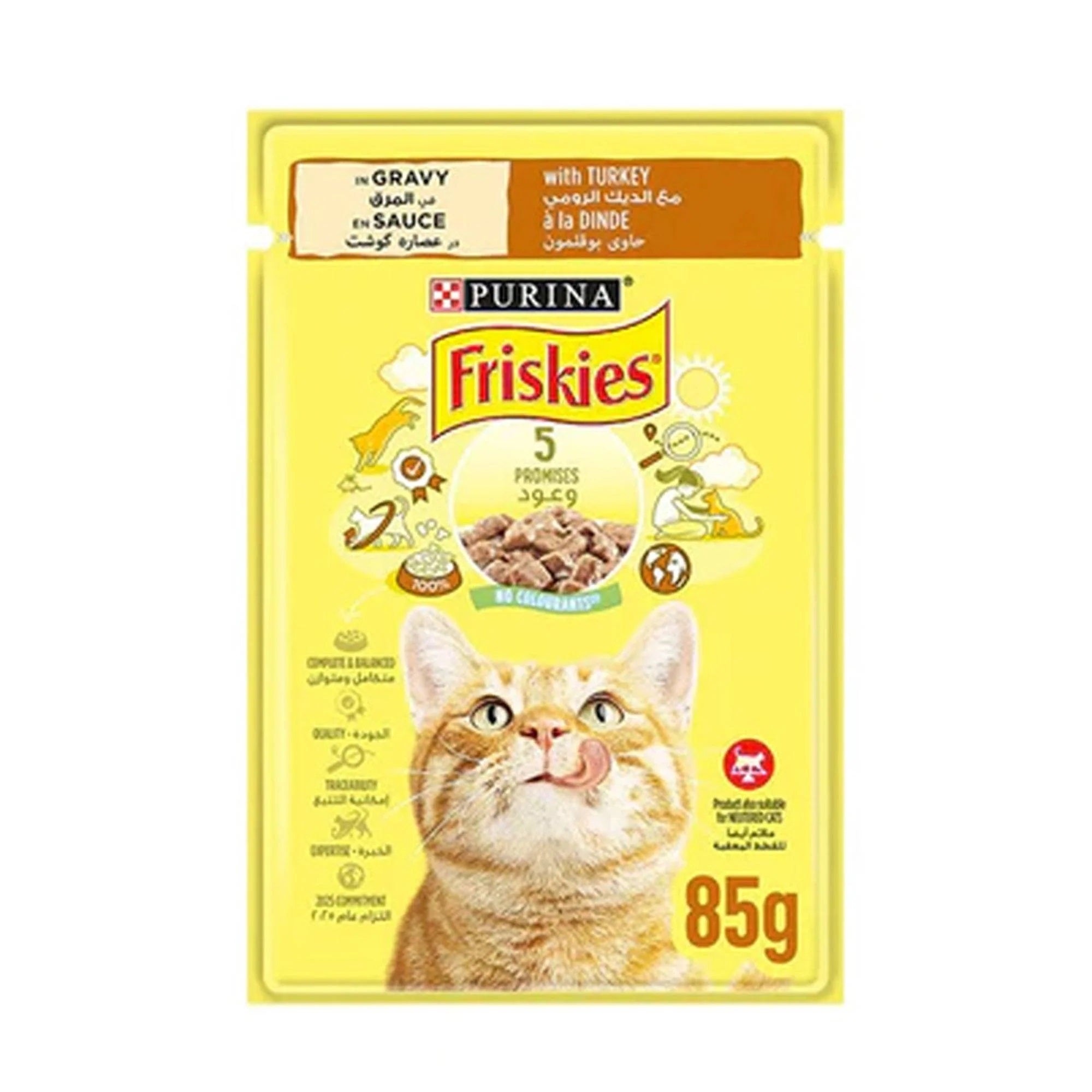 Friskies Salmon in Gravy Wet Cat Food Pouch 85g