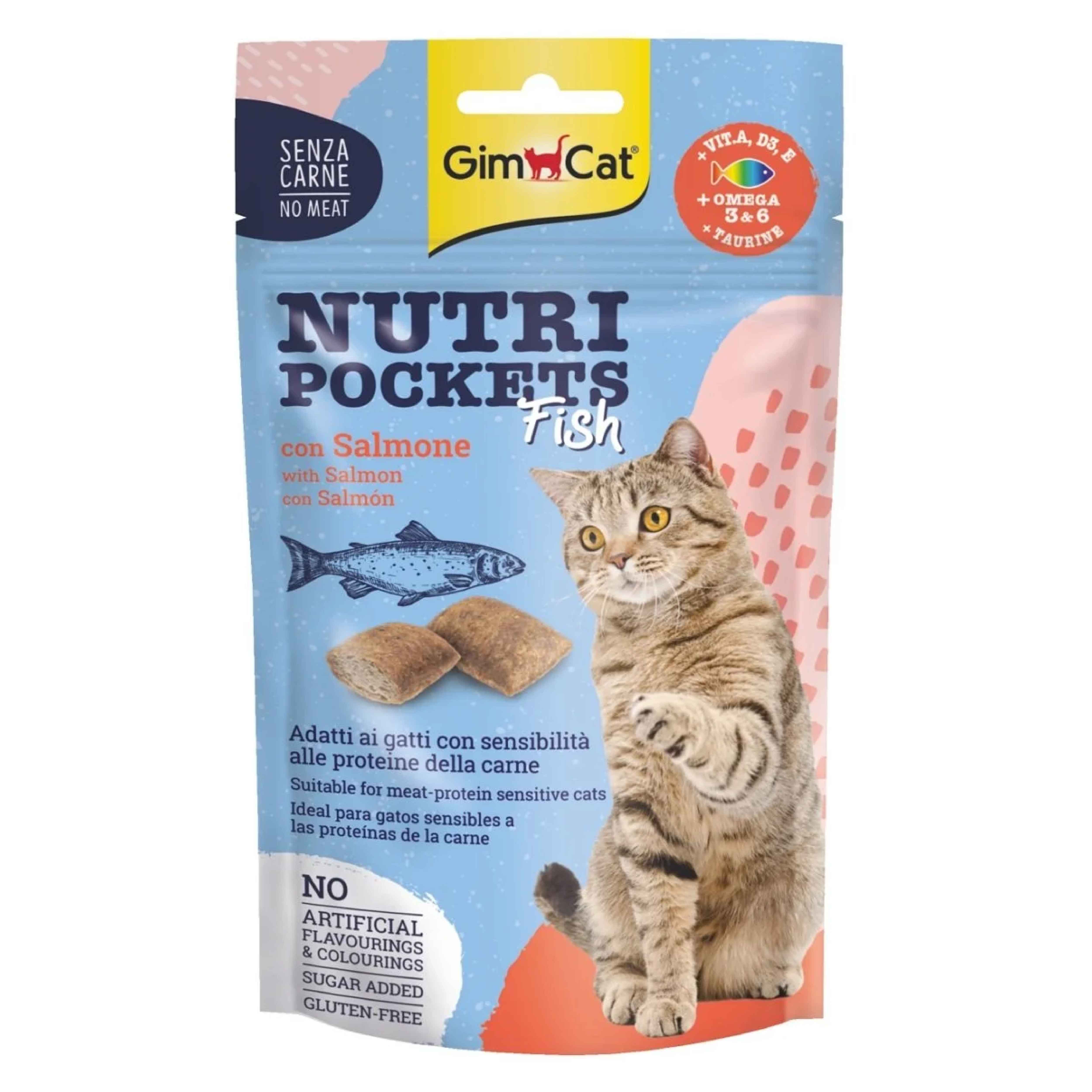 GimCat Nutripockets Fısh Wıth Salmon 60g