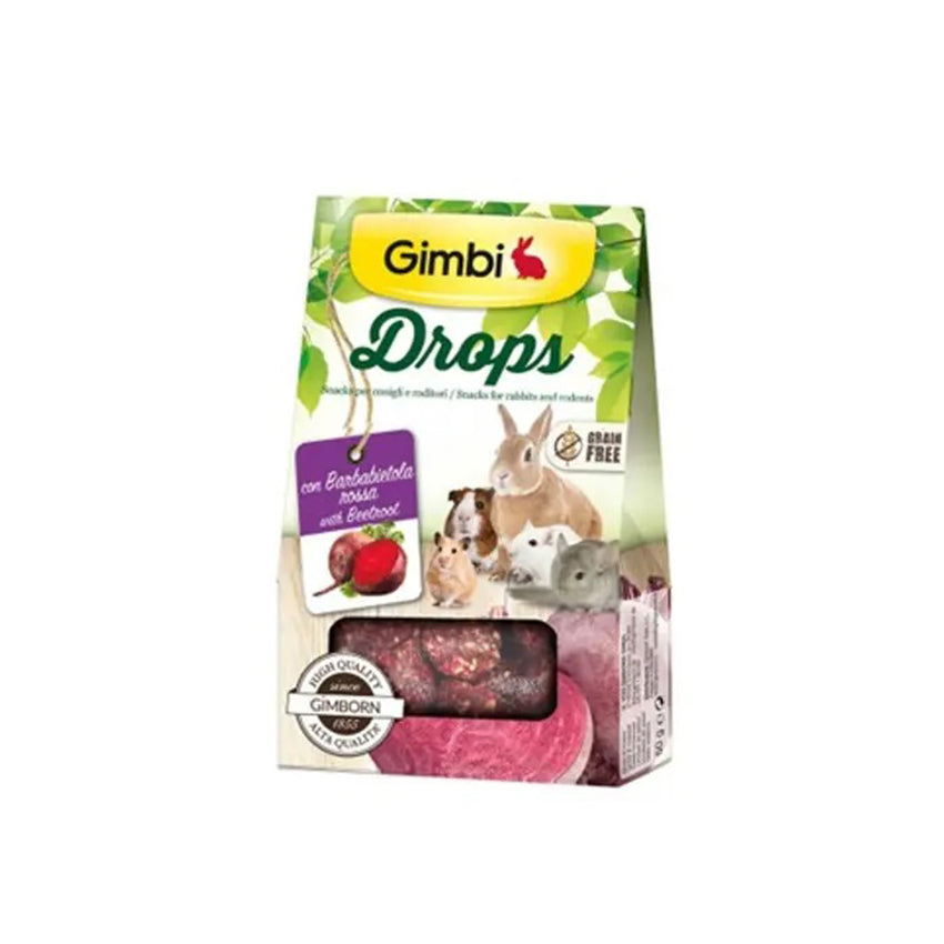 Gimbi Drops with beetroot snack for rodents without cereals 50 g