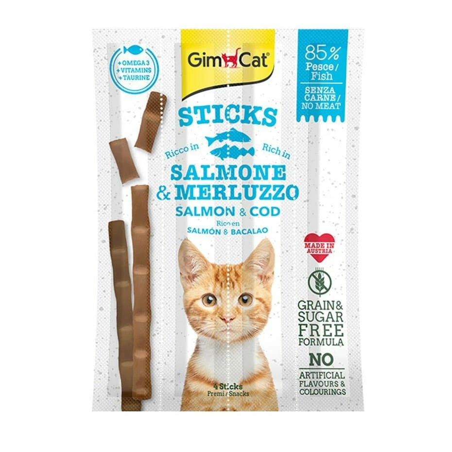 Gimcat Cat Treat Sticks With Salmon Flavor 4pcs