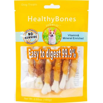 HEALTHY BONES MILK FLAVOR BONE SHAPE WITH CHICKEN MEAT WRAP-100 g