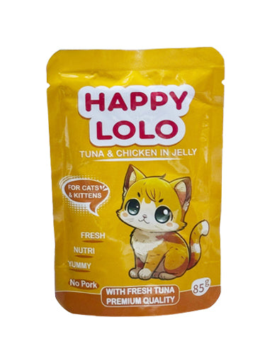 Happy lolo Tuna & Chicken In Jelly 85g