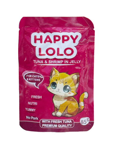 Happy lolo Tuna & S HRIMP In Jelly 85g