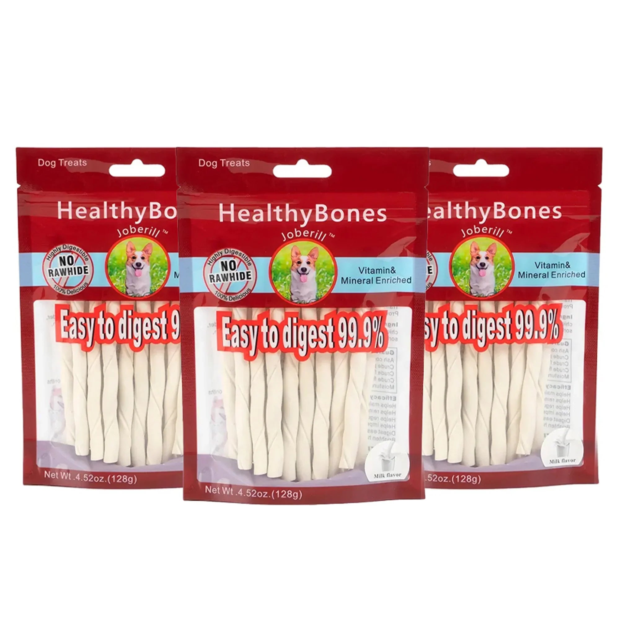 Healthy Bones  White Sticks 128g X3Bags