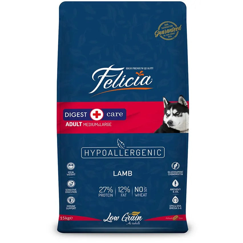 Felicia Adult Dog Food with Lamb and Rice 15kg