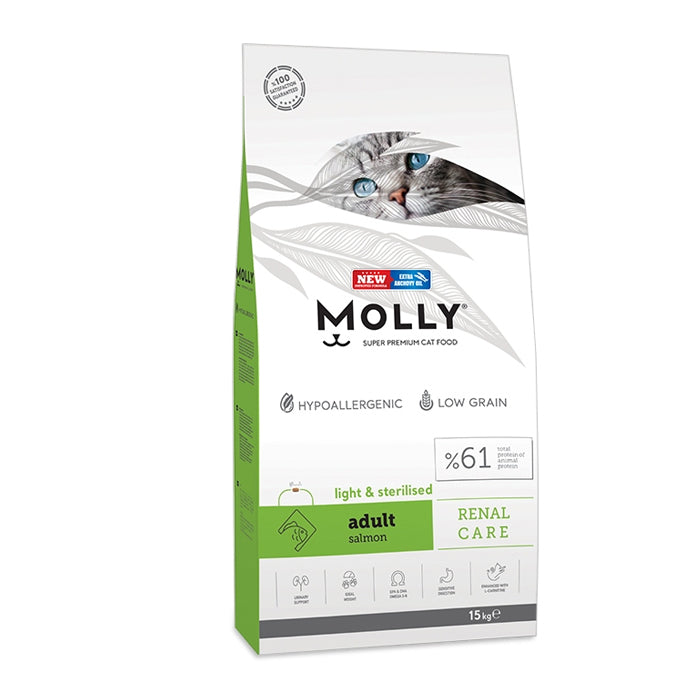 Molly Renal Care Light & Sterilised Salmon 15kg