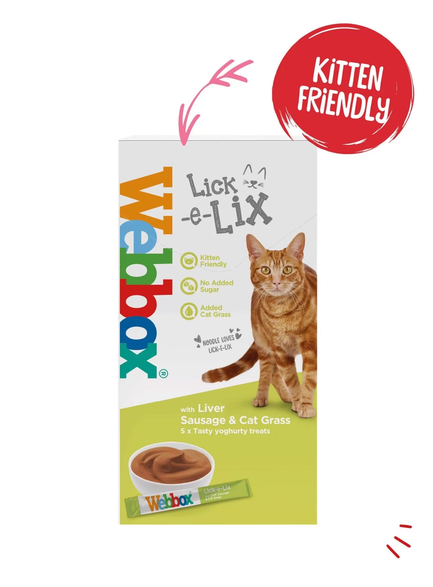 Webbox Lick-e-Lix Liver Sausage & Cat Grass 75g