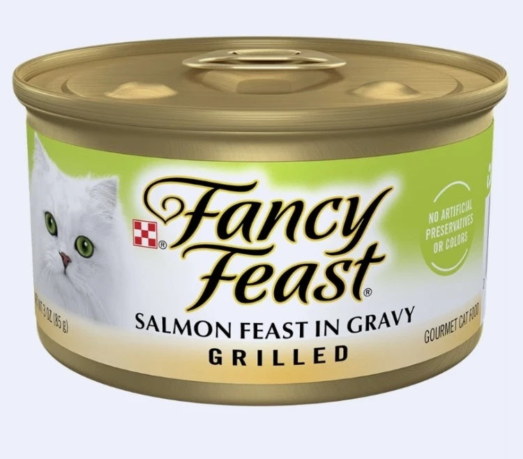 fancy feast salmon feast in gravy grilled 156g