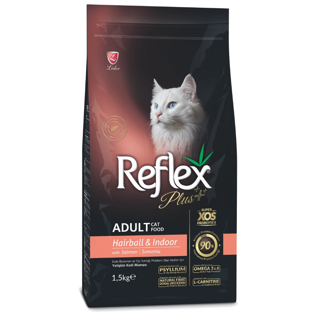 reflex plus adult hairball & indoor 1.5kg