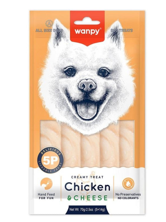 wanpy creamy treat chicken & cheese‏