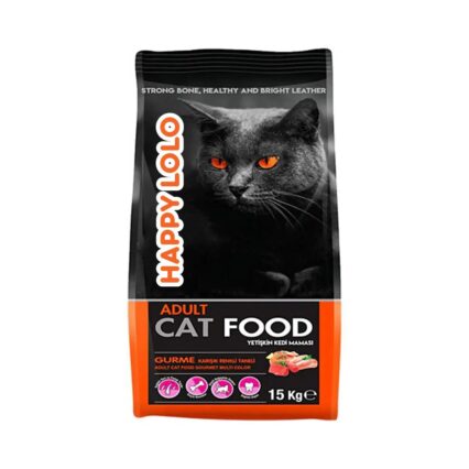 Happy Lolo  Dry Food 15kg , Gourmet Multi Color