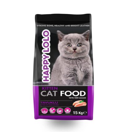 Happy Lolo Dry Food 15kg for Kittens, Chicken