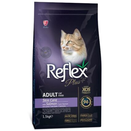 Reflex Plus Skin Care Skin and Coat Care Adult Cat Food with Salmon 1.5 Kg
