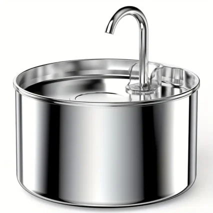 Fountain Stainless Steel Cat Water  - Round - RX4743