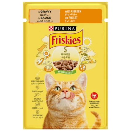 Friskies Chicken In Gravy Wet Cat Food Pouch 85g