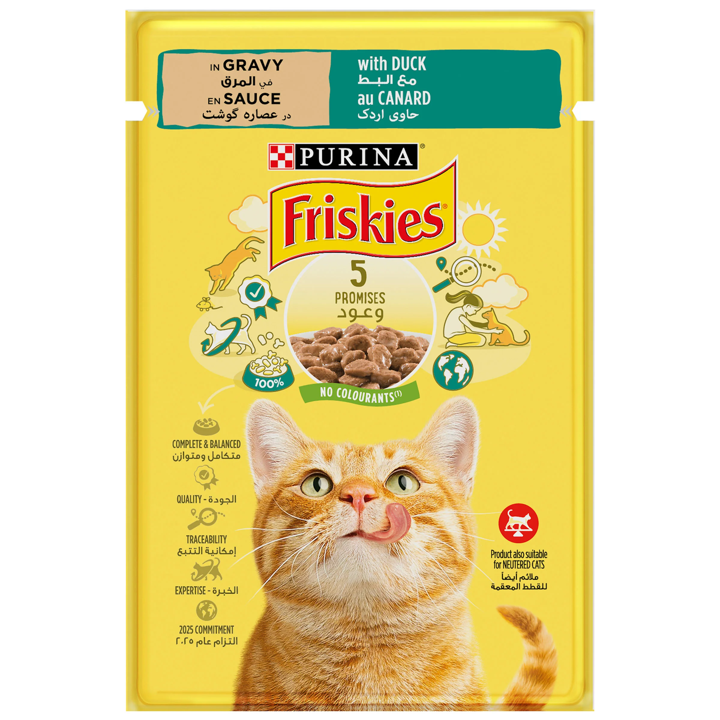 Friskies Duck In Gravy Wet Cat Food Pouch 85g