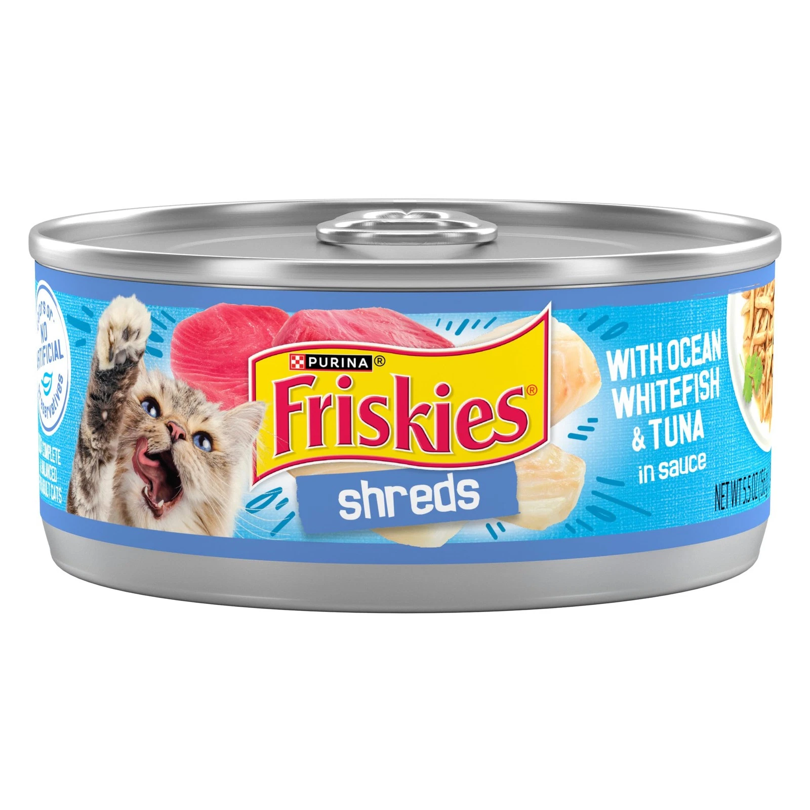 Friskies Ocean Whitefish And Tuna Shreds 156g