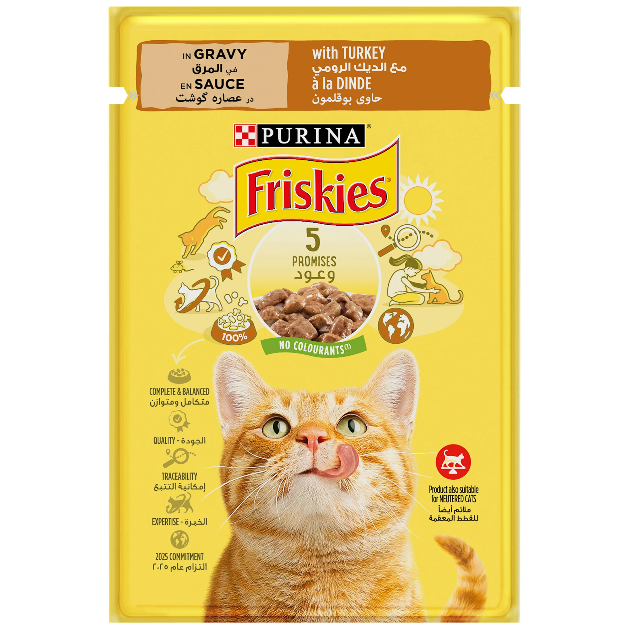 Friskies Turkey In Gravy Wet Cat Food Pouch 85g