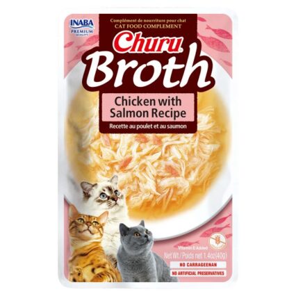 Inaba Churu Broth Chicken With Salmon Recipe 40g