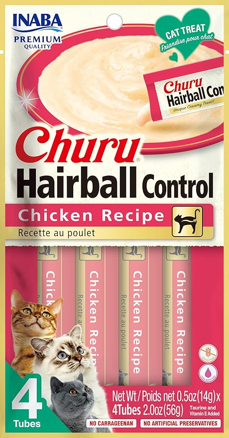 Inaba Churu for Cats for Hairball Control Chicken Recipe 56g