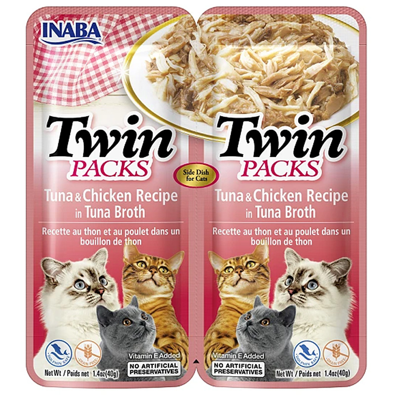 Inaba Twin Packs Tuna & Chicken in Tuna Broth 40g