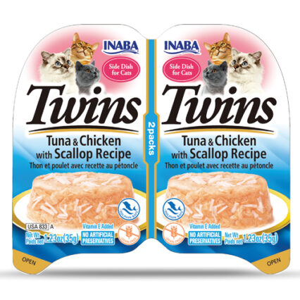 Inaba Twins Tuna & Chicken with Scallop 35g