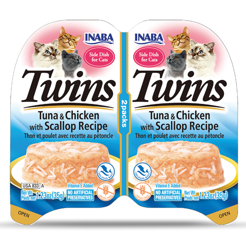 Inaba Twins Tuna & Chicken with Scallop 35g