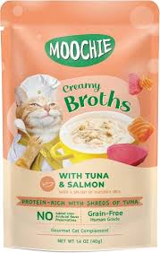 Moochie Treat Creamy Broths With Tuna And Salmon 40g