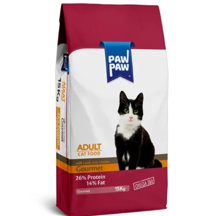 Paw Paw Dry Food Cat Adult With Gourmet 15kg