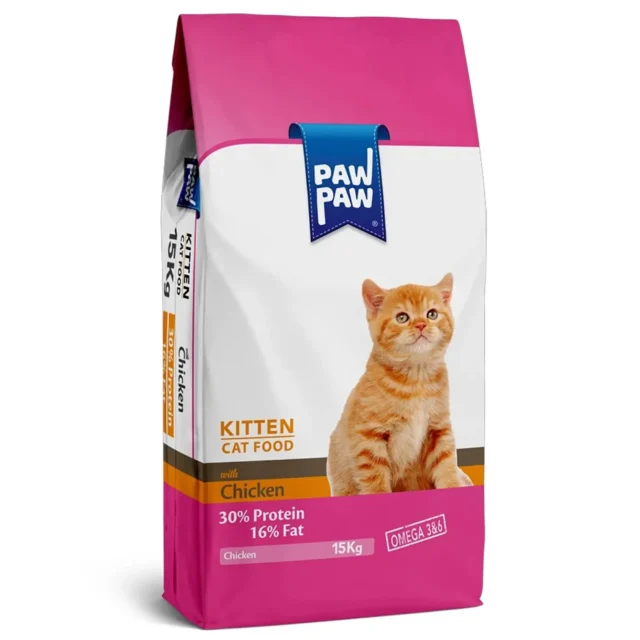 Paw Paw Dry Food Cat Kitten With Chicken 15kg