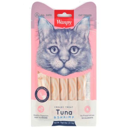 Wanpy Traet Cat Creamy Lickable Treat Tuna & Srimp 70g