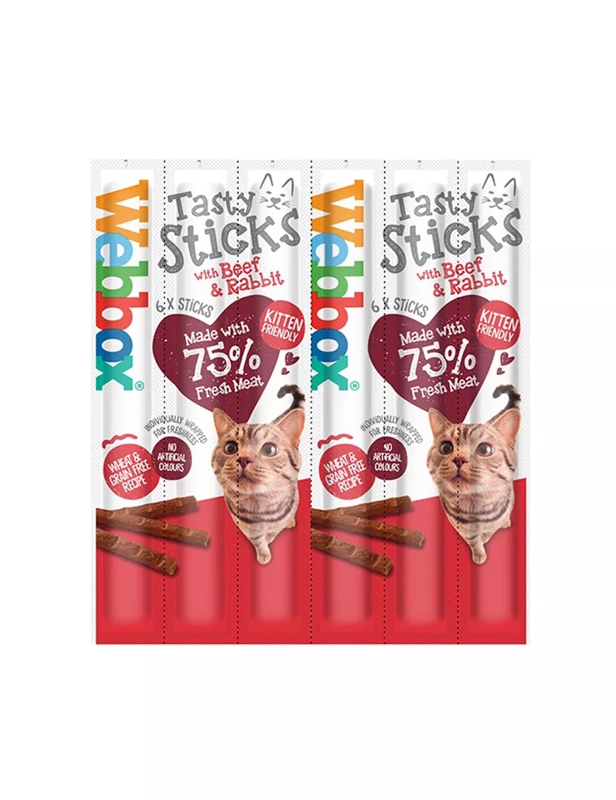 Webbox Tasty Sticks With Beef And Rabbit 30g x 6 Pcs