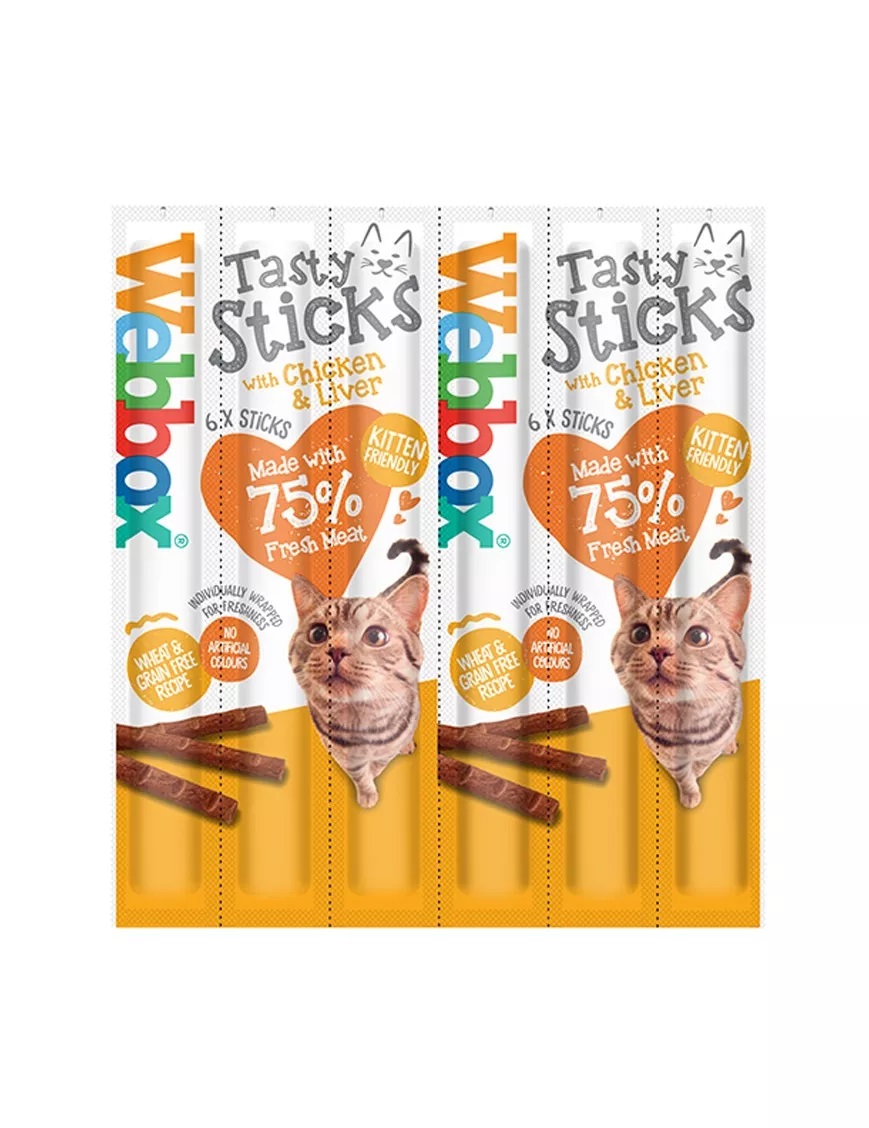 Webbox Tasty Sticks With Chicken And Liver 30g x 6 Pcs