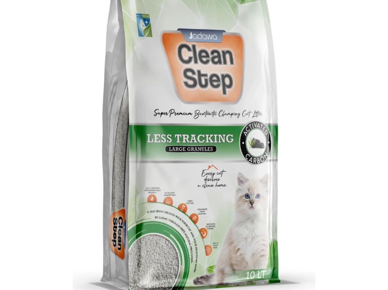 Clean Step Cat Litter Sand Carbon 10L Rough