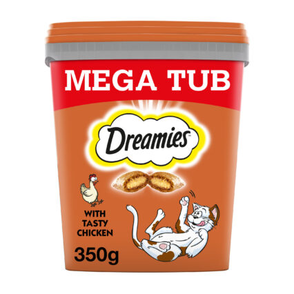 Dreamies Cat Treats Mega Tub - Chicken 350g