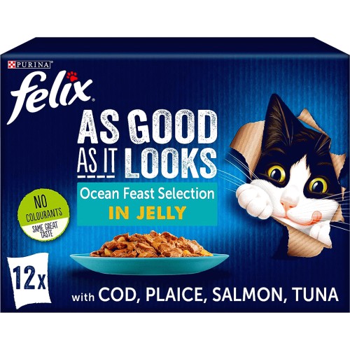 Felix As Good As It Looks Ocean Feasts Selection in Jelly 12 x 85g