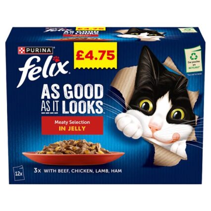 Felix As Good As it Looks Meaty Selection in Jelly Wet Cat Food 12x85g