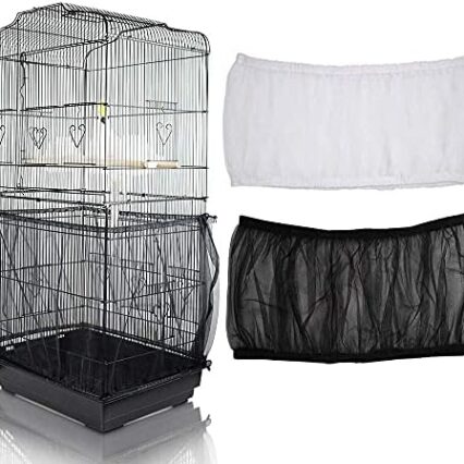Bird cage cover with 4 feeders