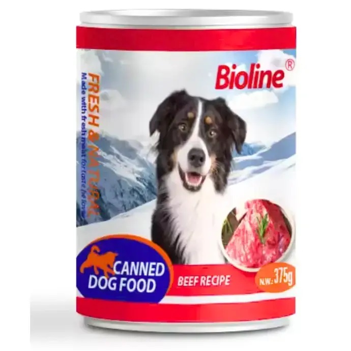 Bioline Canned Dog Peef Meat Recipe 375g