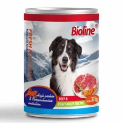 Bioline Canned Dog Wet Food Beef & Vegetables 375g