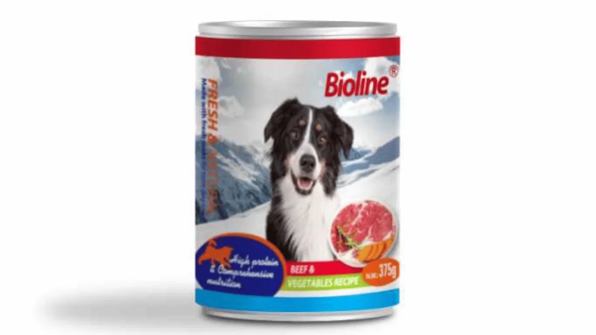 Bioline Canned Dog Wet Food Beef & Vegetables 375g