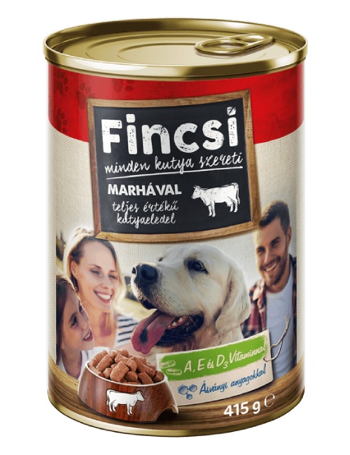 Fincsi Wet Food Dog With Beef 415g