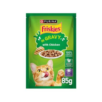 طعام رطب فريسكس بنكهة الدجاج - بالمرق 85 غ