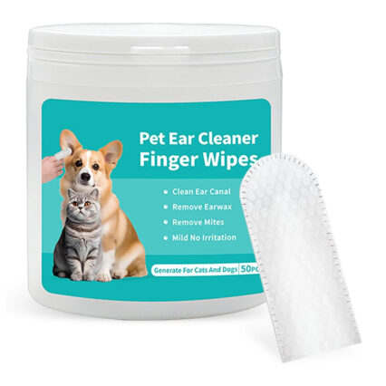 مناديل تنظيف آذان الحيوانات - 50 قطعة