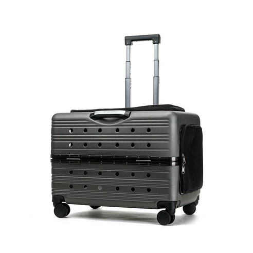 حقيبة نقل للحيوانات فاخرة مع عجلات