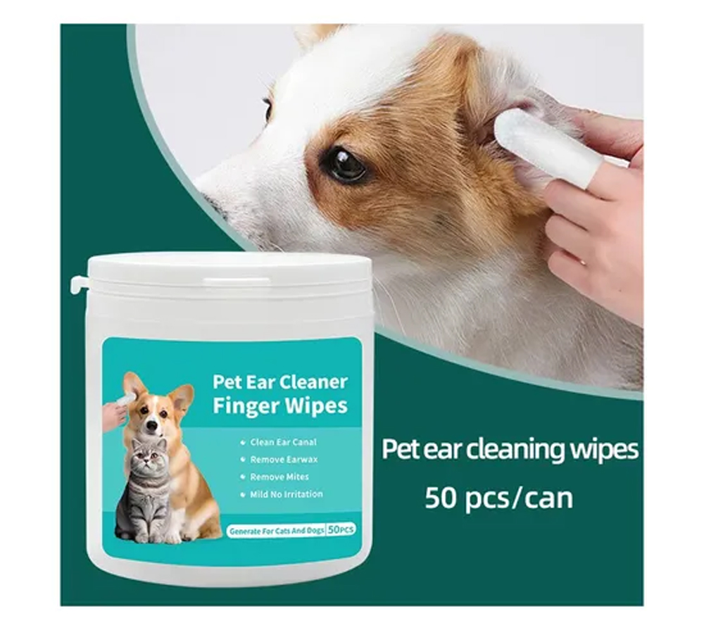 مناديل تنظيف آذان الحيوانات - 50 قطعة - الصورة 3