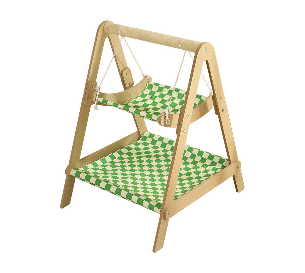 ستاند خشبي فاخر للقطط - لون اخضر